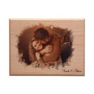 Text Personalization, Engraved Photo on Wood.